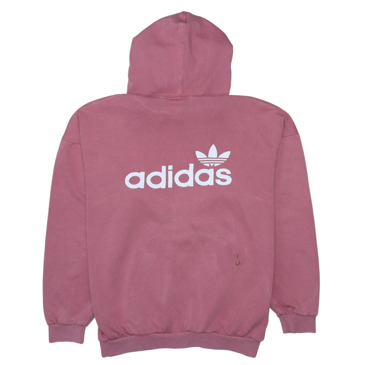 Adidas Womens Pink Pullover Hoodie XS Cotton Casual Logo Sweatshirt