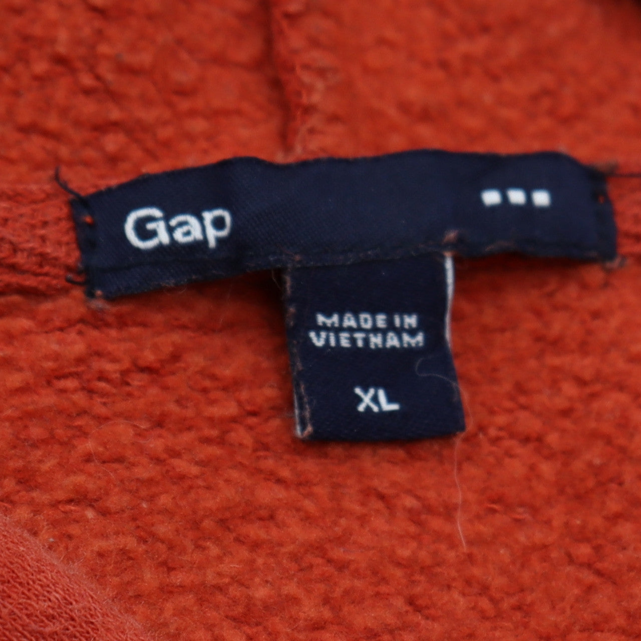 GAP Men's Red XL Full Zip Logo Hoodie Cotton Fleece Sweatshirt