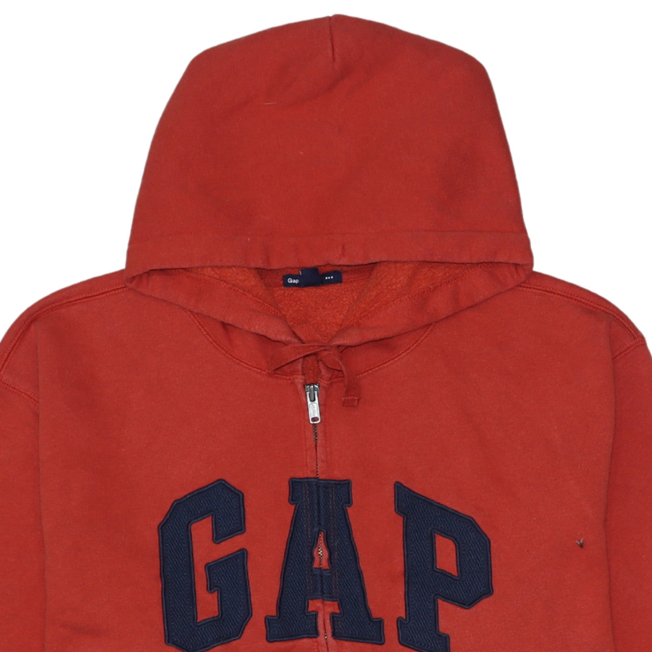 GAP Men's Red XL Full Zip Logo Hoodie Cotton Fleece Sweatshirt