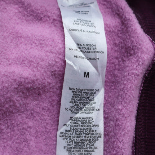 Champion Womens Purple Tie-Dye Hoodie Medium Pullover Logo Fleece
