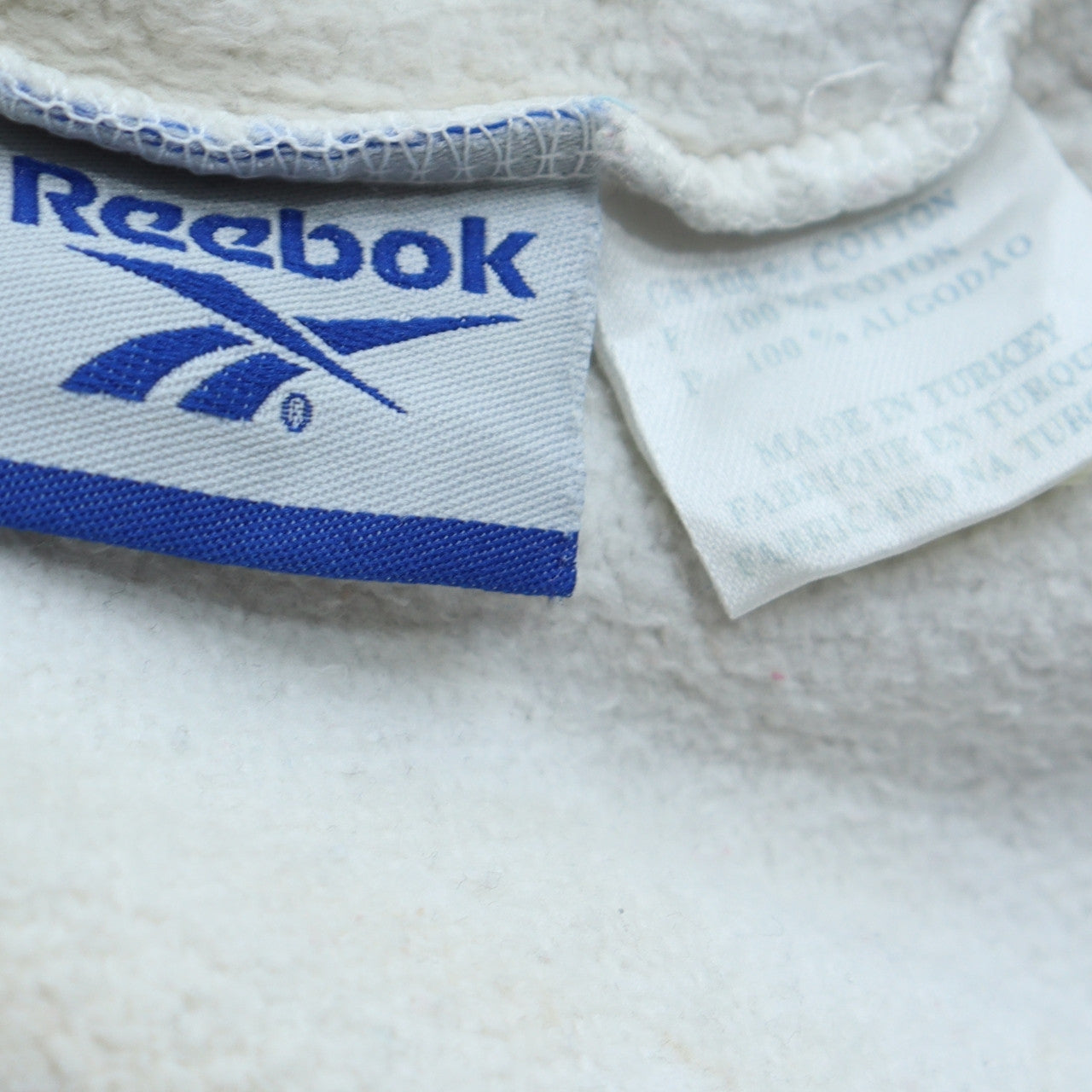 Reebok Womens White XL Crew Neck Pullover Sweatshirt