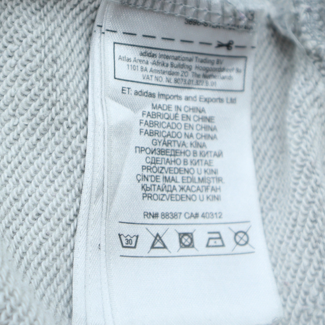 Adidas Womens Grey 1/2 Zip Hoodie Size 12 Classic Logo Pullover
