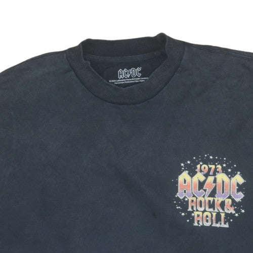NEXT Women’s Black AC/DC Rock & Roll 1973 Cotton Sweatshirt L