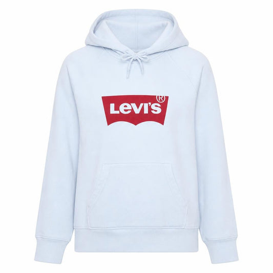 Levi's Womens White Pullover Hoodie XS Logo Print Cotton Blend