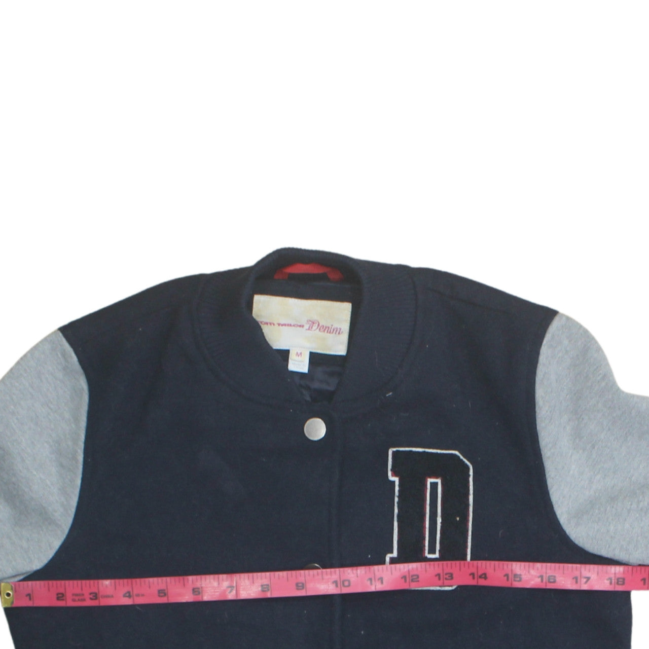 Tom Tailor Denim Men's Blue Grey Varsity Jacket Size M