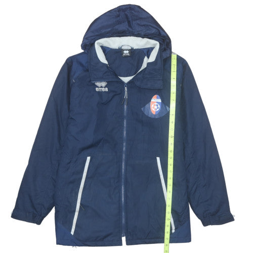 Errea Men's Blue XS Hooded Lined Water Resistant Football Jacket