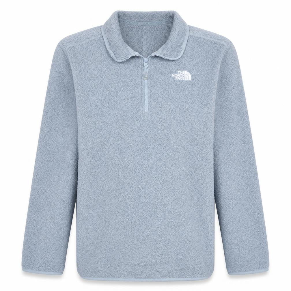 The North Face Men's Grey Fleece 1/4 Zip Pullover Sweatshirt M