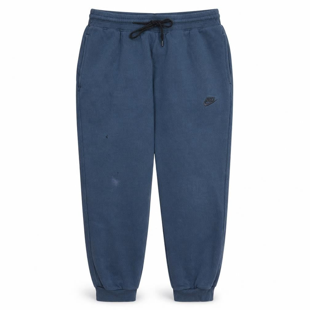 Nike Men Blue Jogger Sweatpants L Fleece Cotton Blend Drawstring Comfort