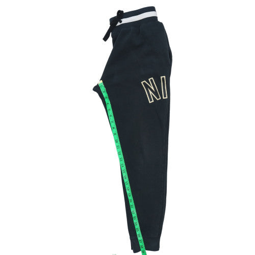Nike Women’s Black Jogger Sweatpants S Fleece Drawstring Logo Tapered