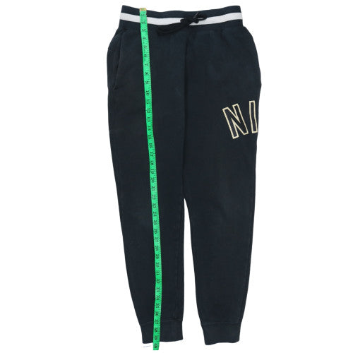 Nike Women’s Black Jogger Sweatpants S Fleece Drawstring Logo Tapered