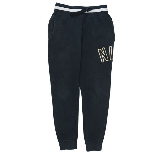 Nike Women’s Black Jogger Sweatpants S Fleece Drawstring Logo Tapered
