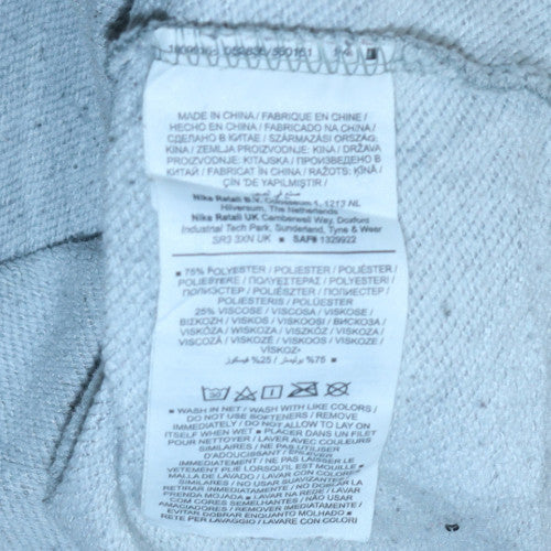 Nike Men's Grey Full Zip Hoodie Size S Dri-FIT Lightweight