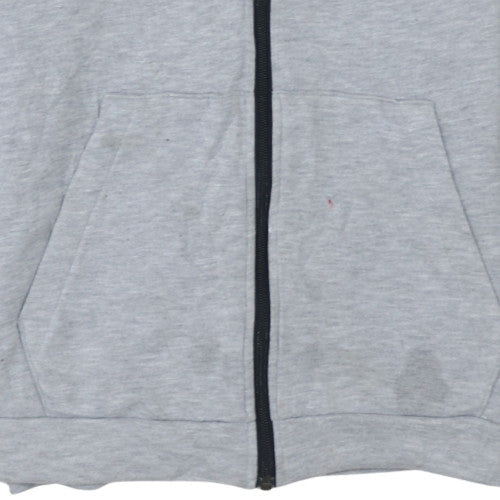 Nike Men's Grey Full Zip Hoodie Size S Dri-FIT Lightweight
