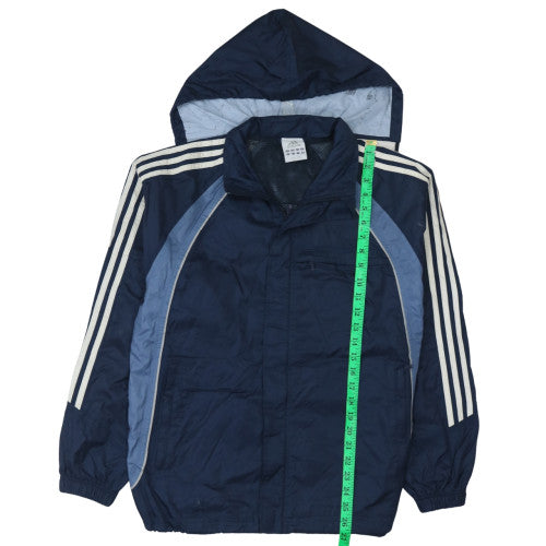 Adidas Men's Blue 2XS Track Jacket Hooded Full Zip Activewear