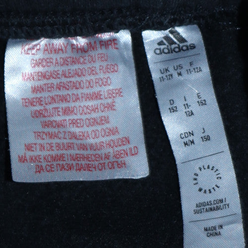 Adidas Boys Black Jogger Sweatpants 11-12 Years Colourblock Fleece