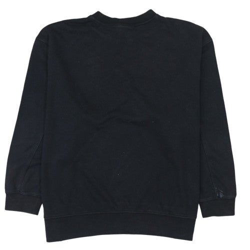 Adidas Womens Black Crew Neck Pullover Sweatshirt Size 14