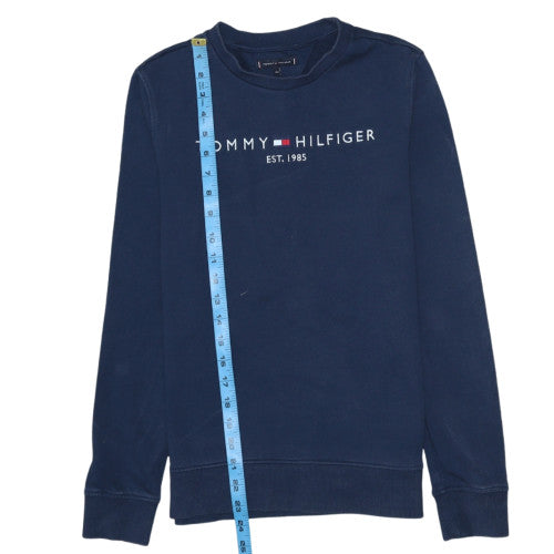 Tommy Hilfiger Boys Navy Blue Crew Neck Cotton Sweatshirt Size 164