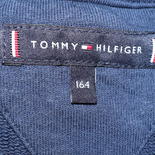 Tommy Hilfiger Boys Navy Blue Crew Neck Cotton Sweatshirt Size 164