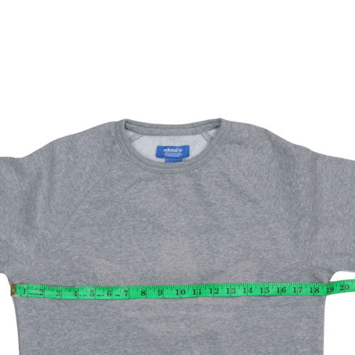 Adidas Men's Grey Logo Pullover Sweatshirt XS Crew Neck