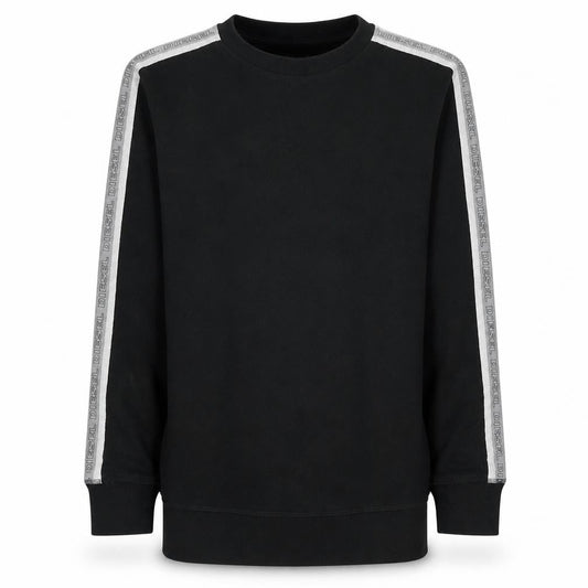 Diesel Men’s Black Crew Neck Logo Tape Sweatshirt Size M