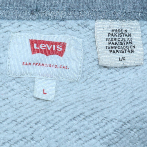 Levi's Men's Grey Logo Crew Neck Pullover Sweatshirt Size L