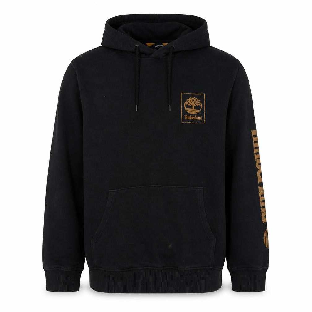 Timberland Men's Black Regular Fit Graphic Hoodie Size M