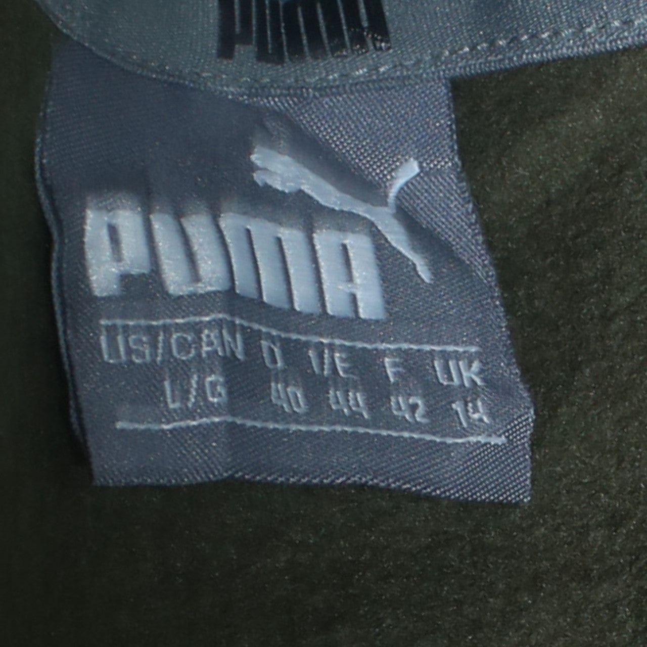 Puma Womens Green Pullover Hoodie Size 14 Logo Print Casual