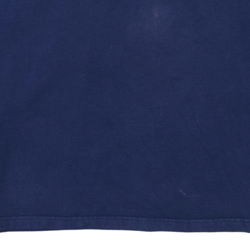 Adidas Men Blue 1/2 Zip Fleece Sweatshirt L Regular Fit