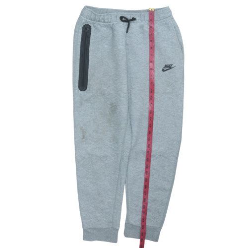 Nike Boys Grey Jogger Sweatpants L 147-158cm Elastic Waist Zip Pocket