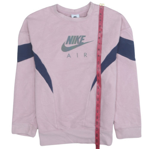 Nike Girls Pink Crew Neck Sweatshirt Size L 146-156cm Graphic Print