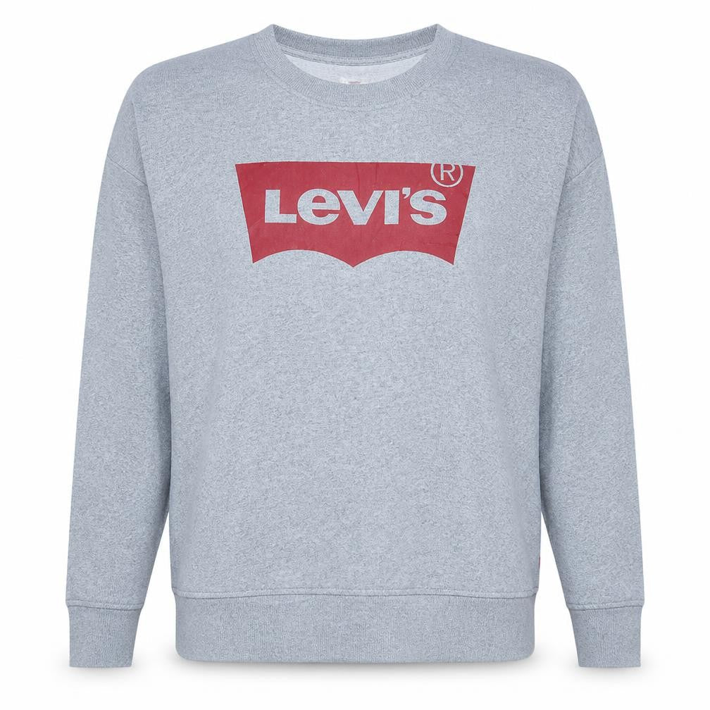 Levi's Women's Grey Logo Pullover Sweatshirt Size 2XL