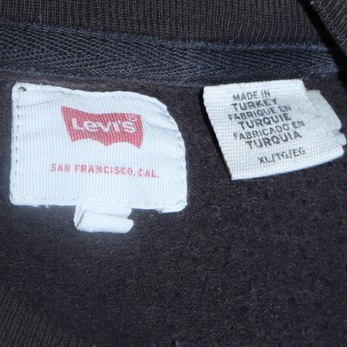 Levi's Men's Brown Logo Pullover Sweatshirt XL Crew Neck Fleece