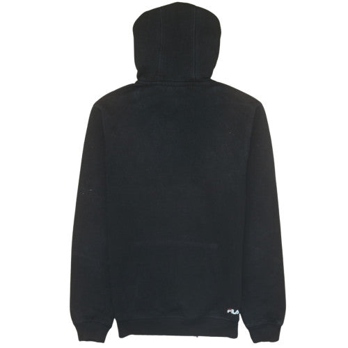 Fila Men’s Black Pullover Hoodie Small Logo Fleece Sweatshirt