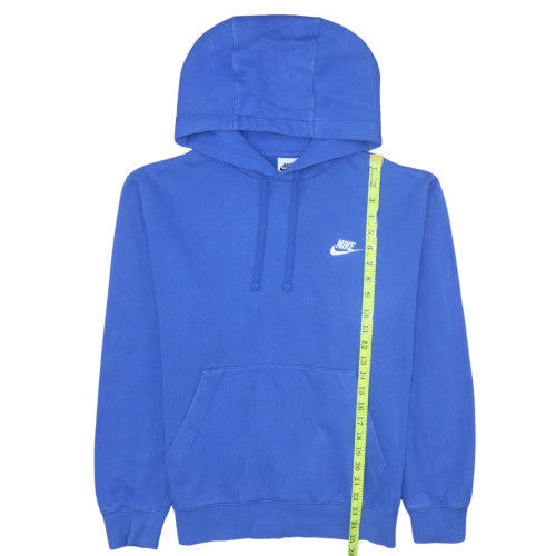 Nike Men's Blue Pullover Hoodie Small Fleece Logo Sweatshirt