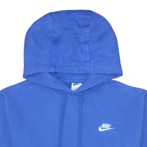 Nike Men's Blue Pullover Hoodie Small Fleece Logo Sweatshirt