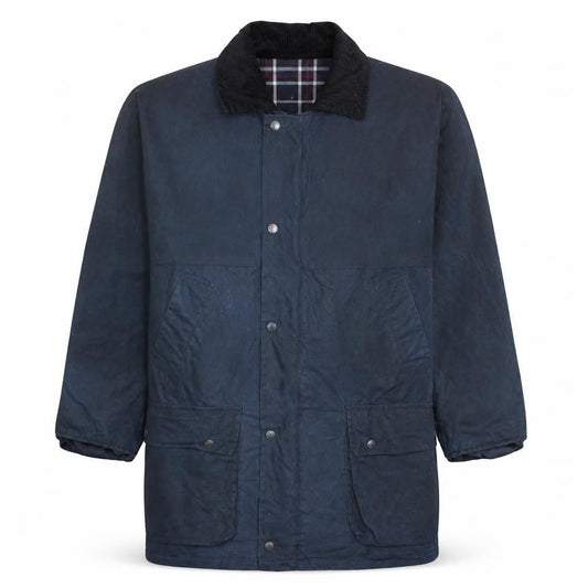 Walker and Hawkes Men's Blue Waxed Cotton Country Coat M