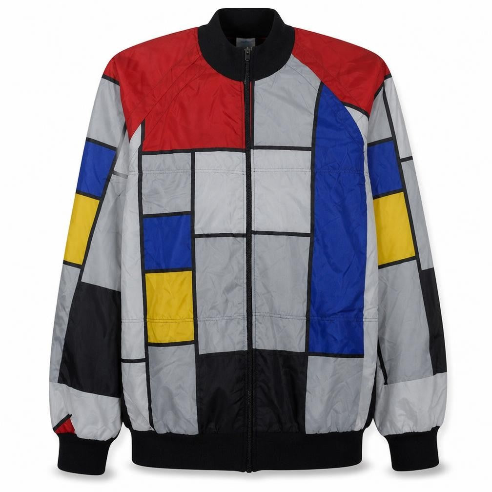 Setgal Men's Multicoloured Art Bomber Jacket L Retro Geometric