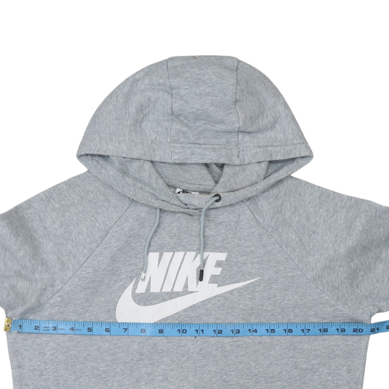 Nike Women’s Grey Pullover Hoodie Small Cotton Blend Logo Print