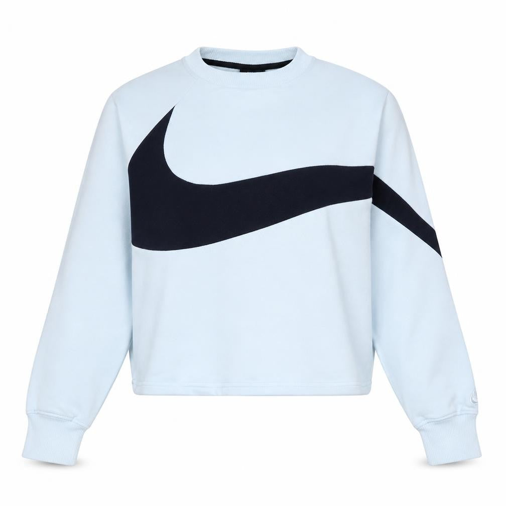 Nike Women's White Black Crew Neck Pullover Sweatshirt M