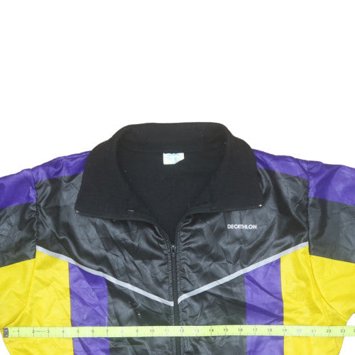 Decathlon Women’s Black & Purple 90s Track Jacket Size M Polyester