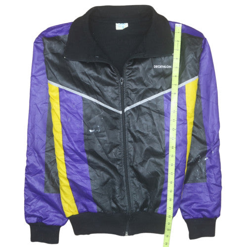 Decathlon Women’s Black & Purple 90s Track Jacket Size M Polyester