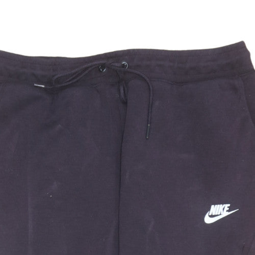 Nike Men's Black Jogger Trousers M Regular Fit Fleece