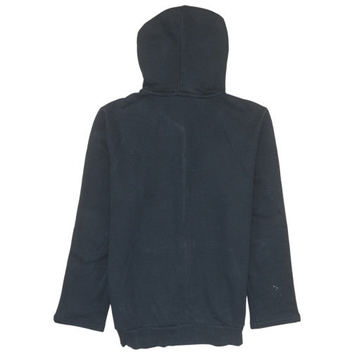 Puma Womens Black Full Zip Hoodie Size 12 Cotton Blend Sweatshirt