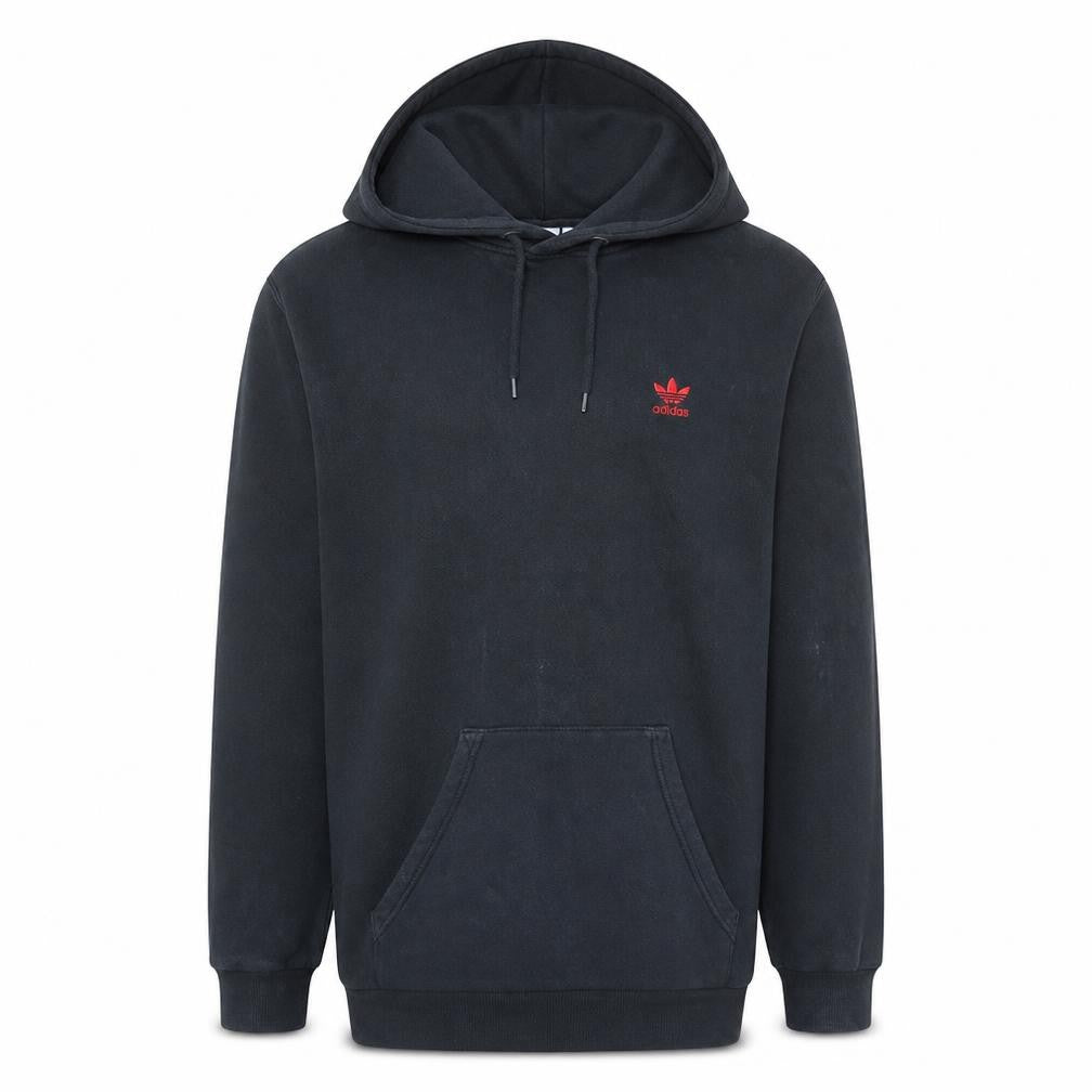 Adidas Mens Black Pullover Hoodie Size M Regular Fit Fleece
