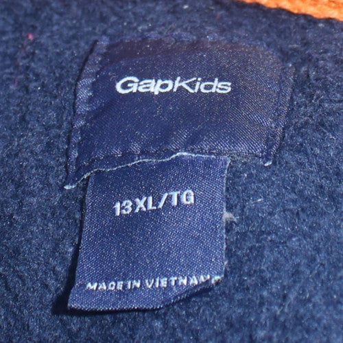 GAP Kids Boys Navy Blue Full Zip Hoodie 13XL Cotton Fleece Sweatshirt