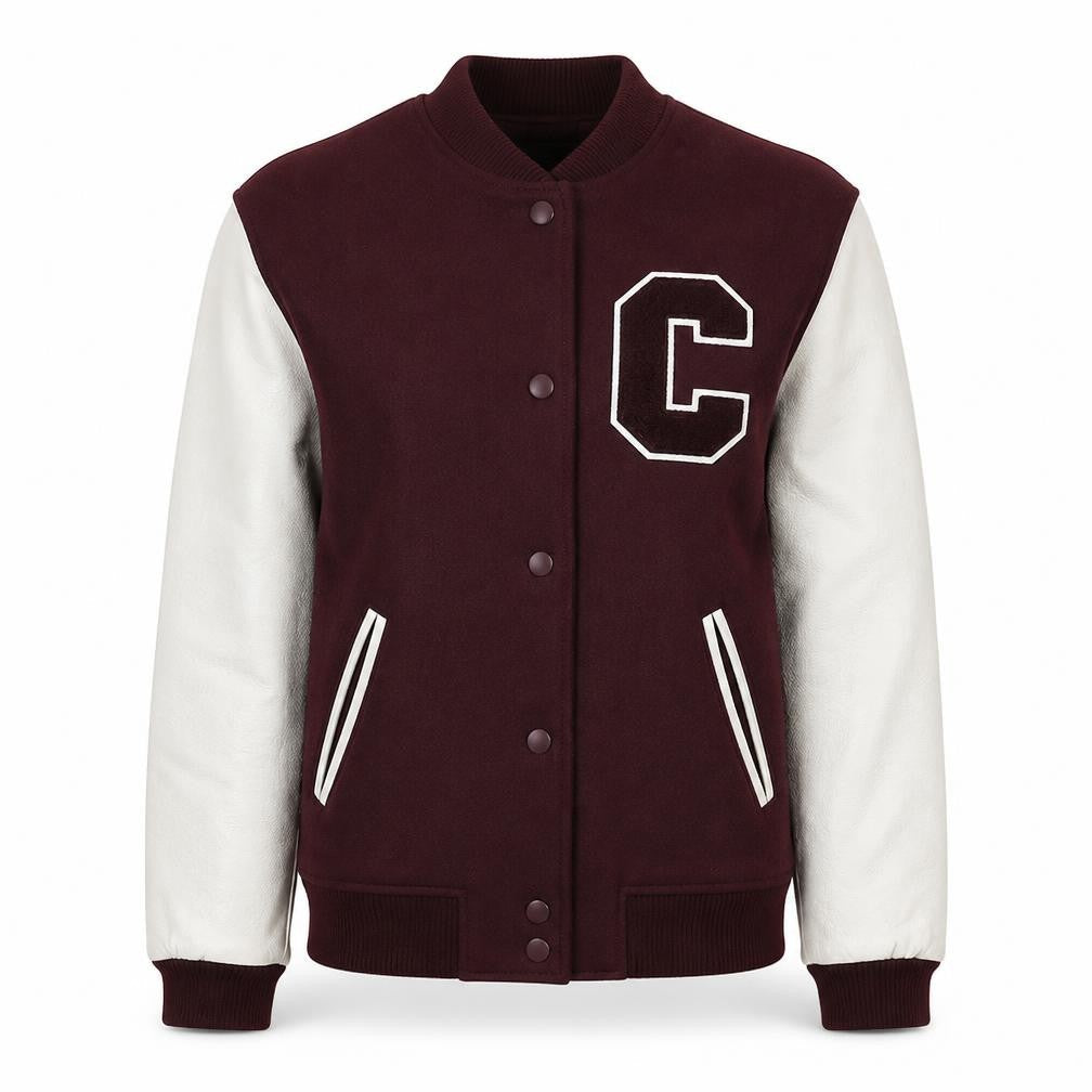 Pull&Bear Women's Brown Varsity Jacket S Collegiate Style