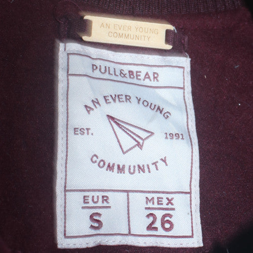 Pull&Bear Women's Brown Varsity Jacket S Collegiate Style