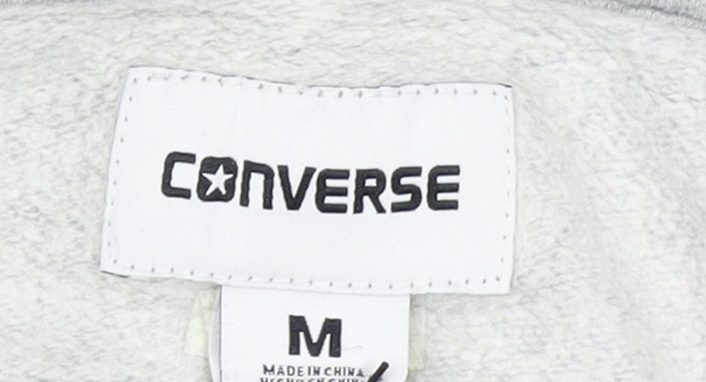 Converse Womens Grey Polka Dot Pullover Hoodie Medium