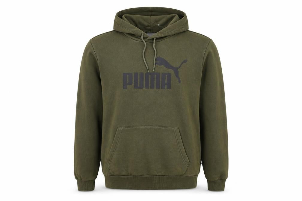 Puma Men’s Green Pullover Hoodie Small Regular Fit Fleece