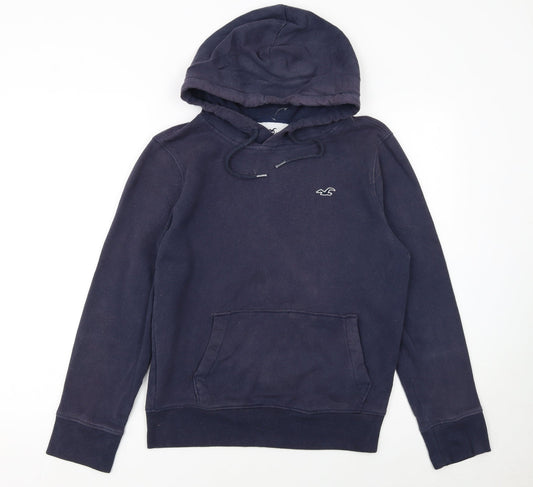 Hollister Womens Navy XS Pullover Hoodie Must-Have Collection Cotton Blend